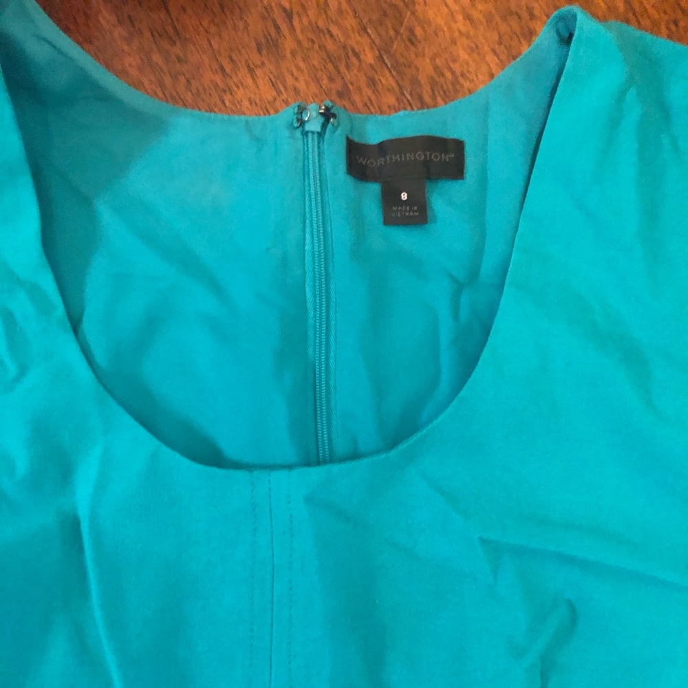 Teal work dress